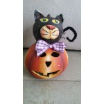 Zucca dipinta a mano Black Cat