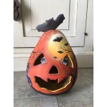 Zucca vera dipinta Halloween Gourd